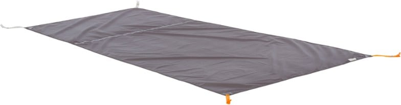 Big Agnes Salt Creek SL2 footprint laid out in a camping setup