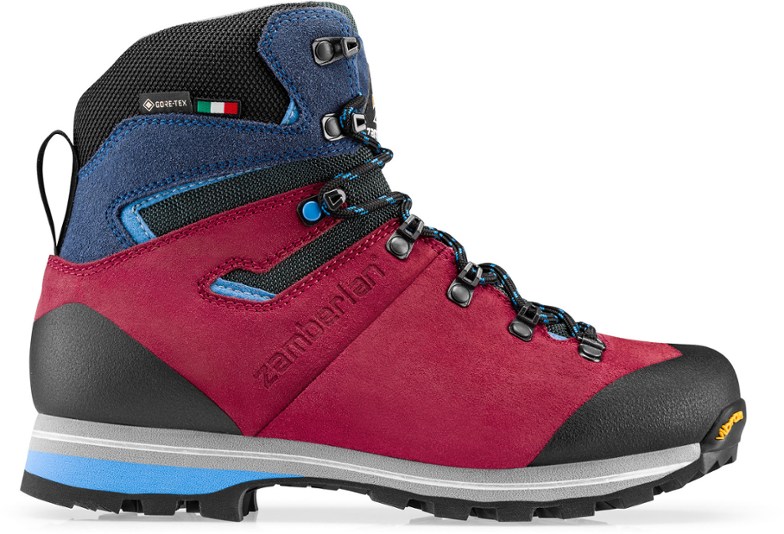 Zamberlan Thunder GTX Women's Hiking Boots from the side on a steep trail