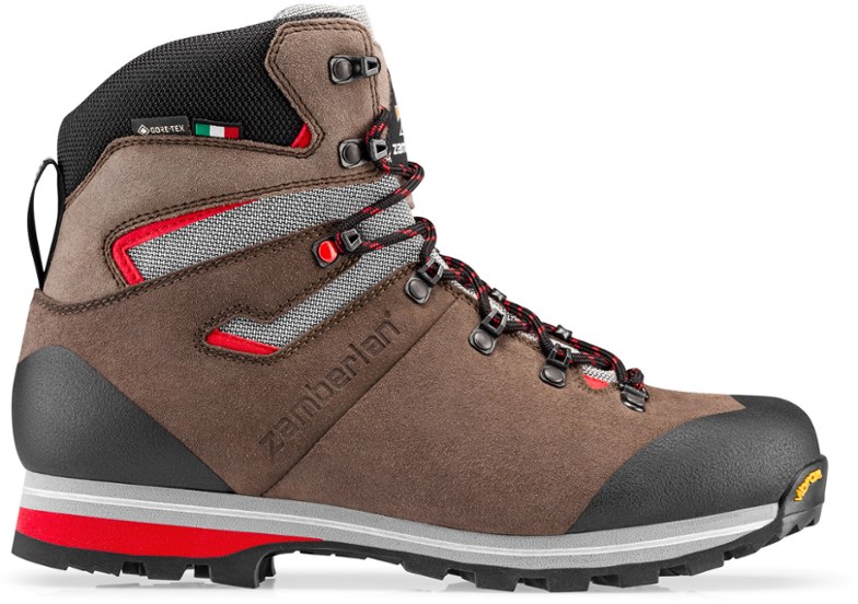 Zamberlan Thunder GTX hiking boots from the side, highlighting the sturdy construction.