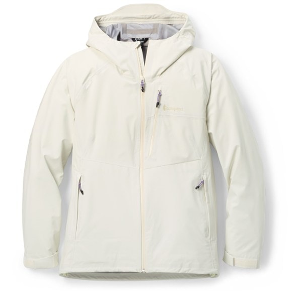 Front view of the Cotopaxi Impermeo women's hiking shell jacket, showcasing its waterproof design.