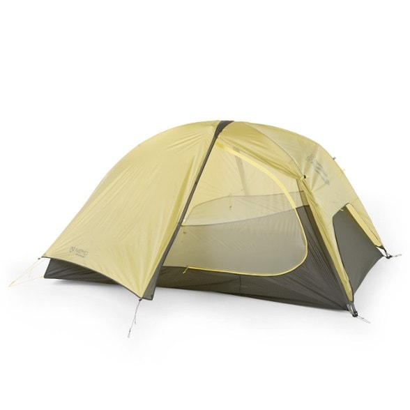 NEMO Hornet OSMO ultralight 2P tent featuring spacious interior and large doors.