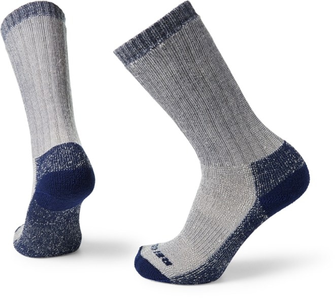 Close-up of Expedition Merino Wool Hiking Crew Socks showing heavy cushioning and seamless design.