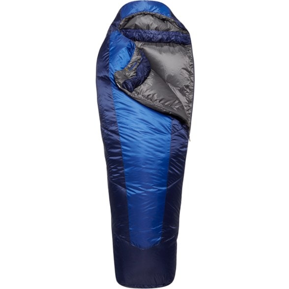 Eco-Friendly Solar 2 Sleeping Bag displayed outdoors, showcasing its insulation and materials.