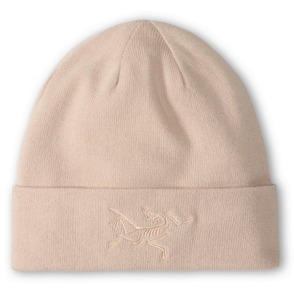 Front view of eco-friendly winter beanie, perfect for hiking.