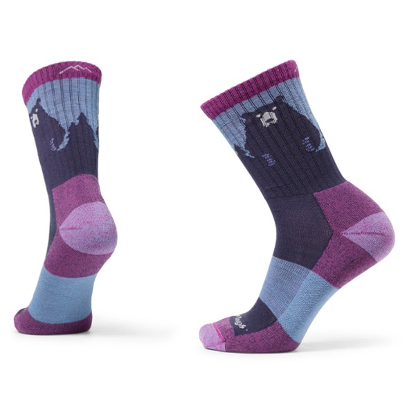 Darn Tough Women's Bear Town Micro Crew Hiking Socks showing the lightweight design and cushioning.