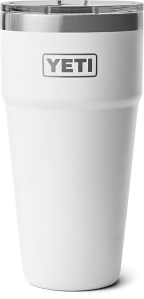 YETI Stackable Rambler Cup with hot coffee inside, showcasing the MagSlider lid.
