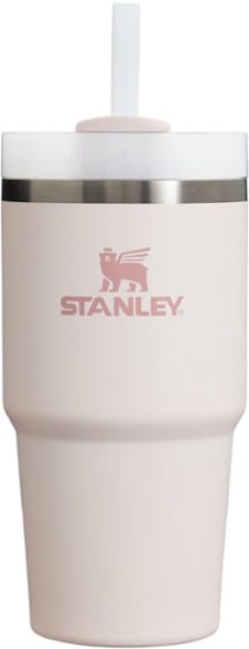 Stanley FlowState ChillQuencher - angled front view showing straw lid and sleek stainless steel design