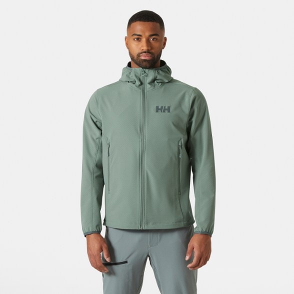 Front view of men's windbreaker Cascade Shield lightweight soft shell jacket with breathable fabric