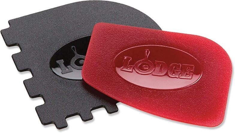 Lodge Dual Polycarbonate Scraper Set from above, showcasing its design and durability.