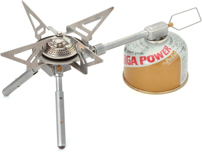 VersaLite Camping Stove with large burner head in outdoor setting.