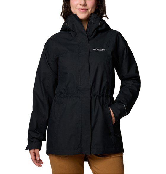 Columbia Hikebound II Women's Waterproof Jacket front view, ideal for hiking gear.