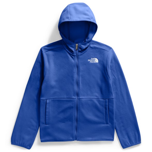 Glacier Eco-Fleece Full-Zip Jacket for kids showing front view with hood and zip details
