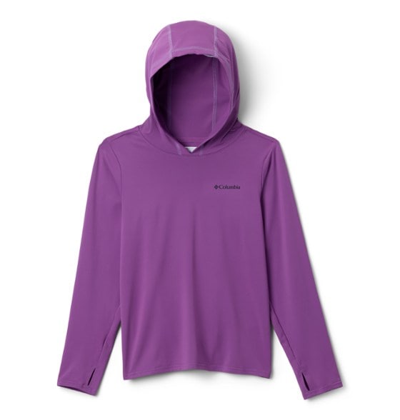 Chill River Active Hoodie for Kids in blue, showcasing its lightweight fabric and hood.