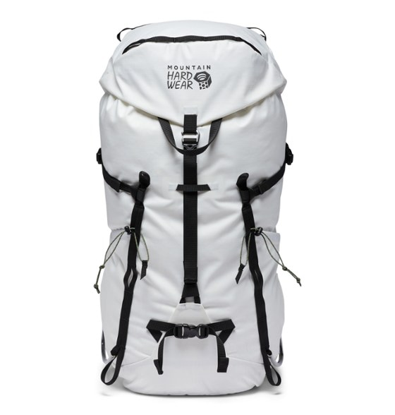 Mountain Hardwear Scrambler 25 waterproof backpack in the mountains, showcasing its durable design.