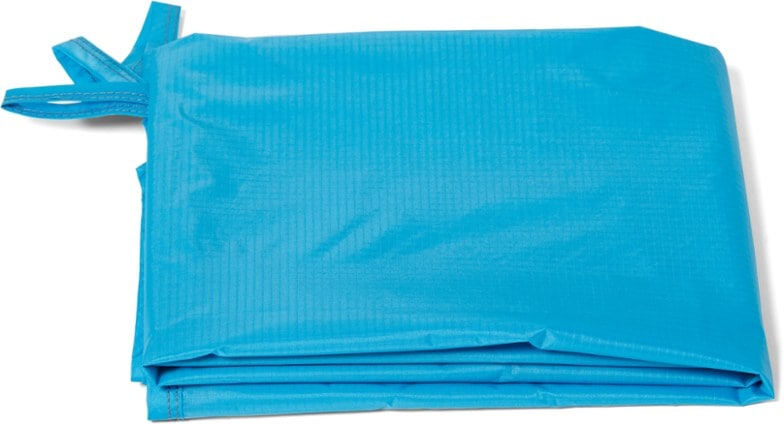 Aspect 3 tent footprint laid out in the outdoors, showcasing its fit.