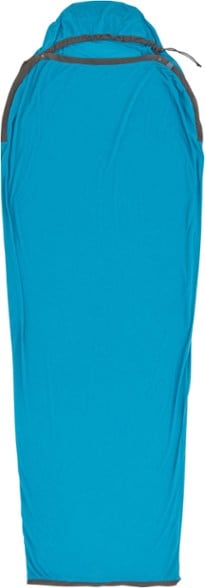Breeze sleeping bag liner showcasing eco-friendly fabric and Insect Shield technology.