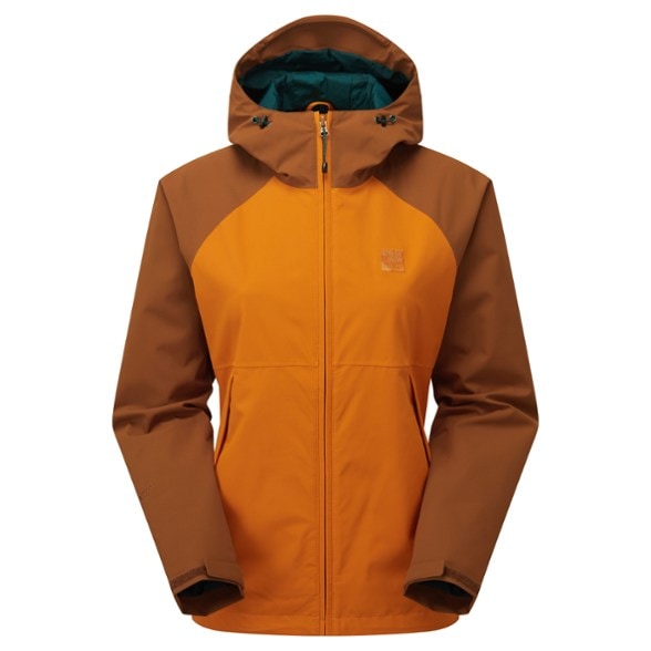 Marsco waterproof jacket on a trail, showcasing its sleek design and adjustable features.