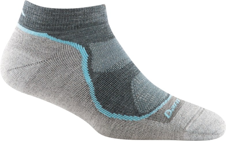 Close-up of TrailEase women's hiking socks showing breathable mesh and merino texture