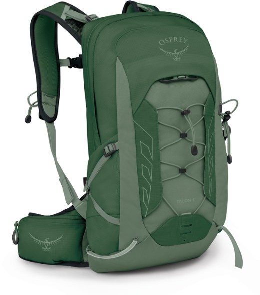 Front view of Talon 11 Lite men's hiking backpack with hipbelt pockets and hydration compatible sleeve