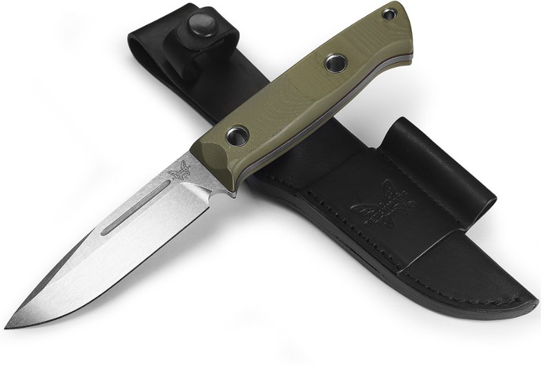 Benchmade 163-1 Adventure Knife with a sturdy drop-point blade, perfect for outdoor tasks.