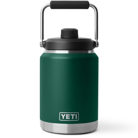 YETI half-gallon jug in action outdoors, showcasing its rugged design and insulation features.