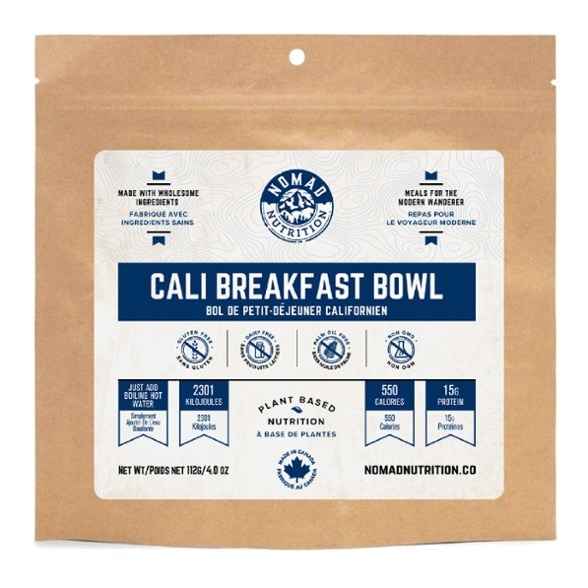 Cali High-Protein Breakfast Bowl with vibrant vegetables and grains in a bowl.
