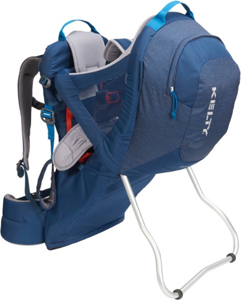 Adventure Ready Child Carrier showing PerfectFIT Suspension System and adjustable features.