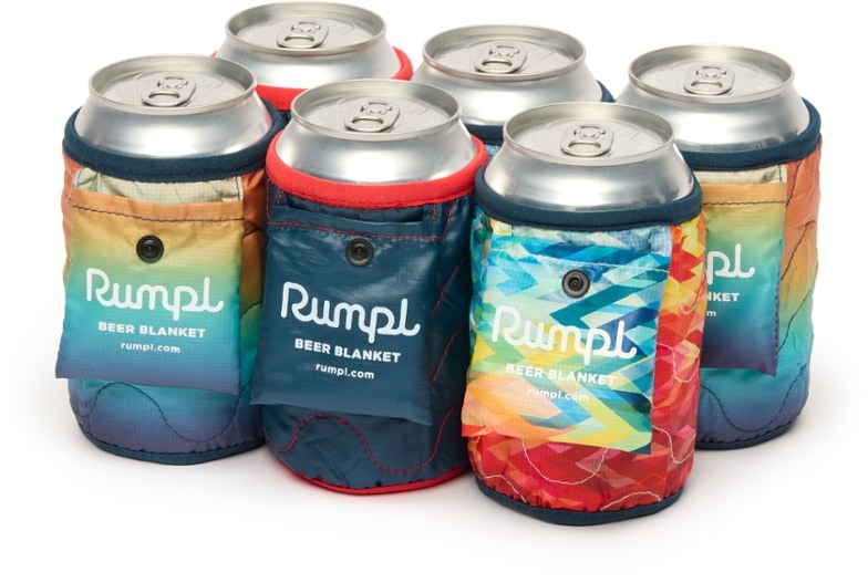 Rumple beer blanket showcasing insulated design for outdoor use.