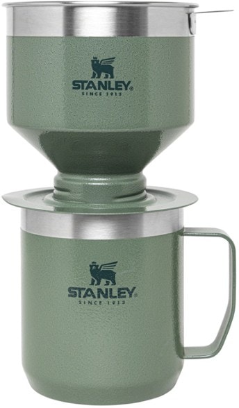 Stanley camping coffee maker with stainless steel mug and filter