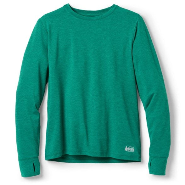 Sahara Shield Kids' Long Sleeve Tee in action on a hiking trail