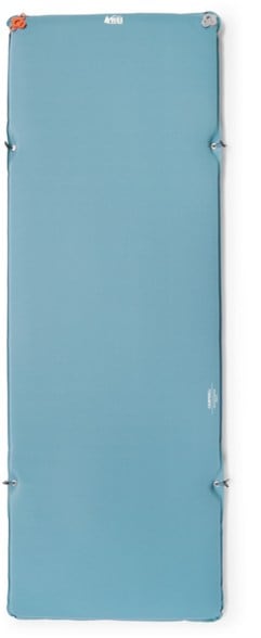 Campwell Luxe sleeping pad showcasing plush padding and vibrant color in an outdoor setting.