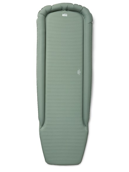 AirRail Plus Hybrid Sleeping Pad in a tent, showcasing its insulated foam and air rails.