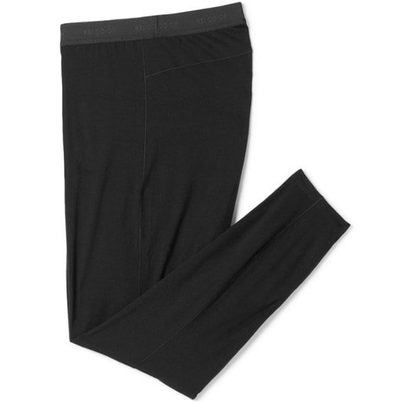 Front view of ultrafine merino wool leggings showcasing soft texture.