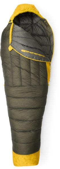 Sea to Summit Spark 45F sleeping bag showcasing its lightweight design and technical features.
