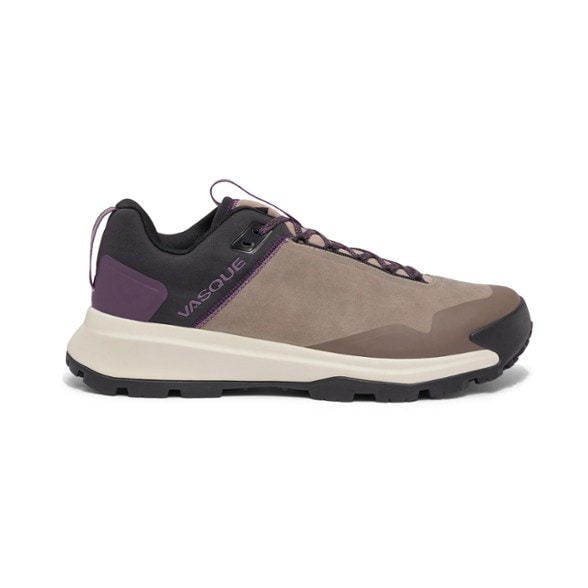 Horizon Low Trail Shoes for Women from a side angle, showcasing the nubuck leather and reflective webbing.