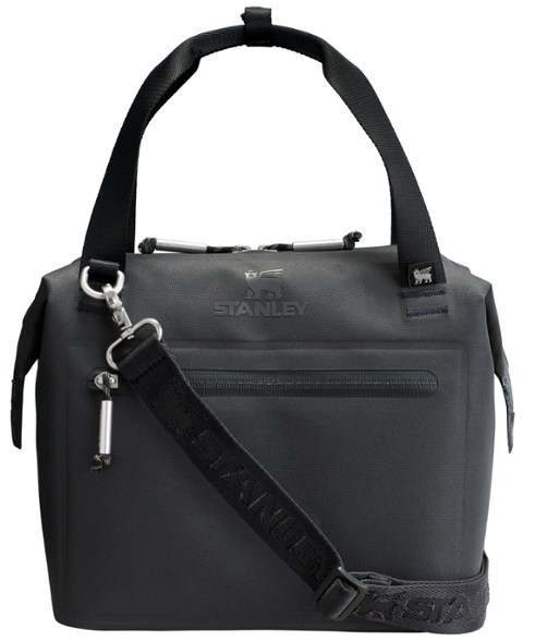 Stanley Julienne Mini Cooler showing the unique doctor's bag top and padded shoulder strap for easy carrying.