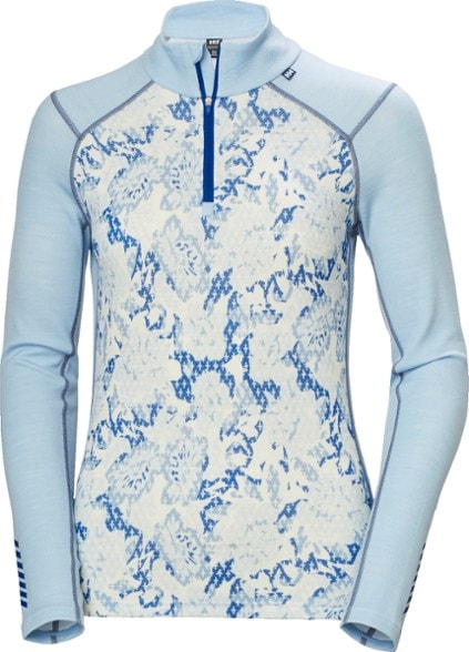 LIFA Women's Merino Wool Thermal Half-Zip Top in navy color, showcasing its half-zip feature.