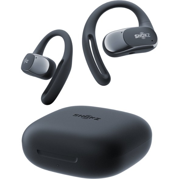 Side view of OpenFit Air Pro wireless headphones showcasing the flexible open-ear design ideal for sports