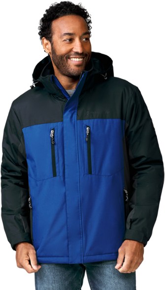 Front view of the Trifecta Adventure Insulated Jacket for Men, highlighting its design and color.