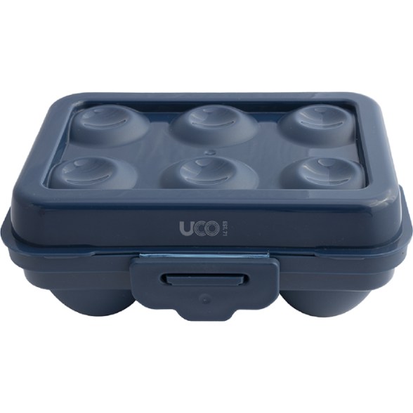 Adventure-Ready Egg Caddy in a camping kitchen, holding large eggs securely.