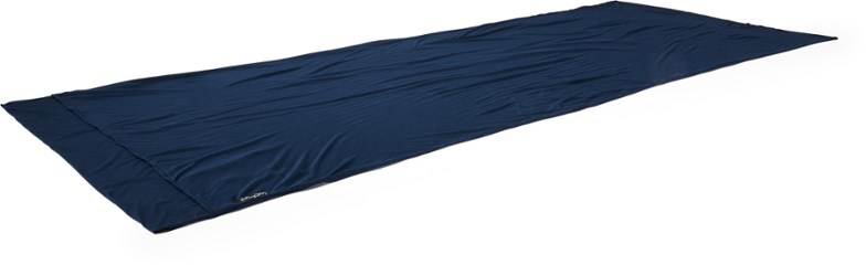 Top view of BreezeLite COOLMAX travel sheet laid flat showing rectangular design and lightweight fabric