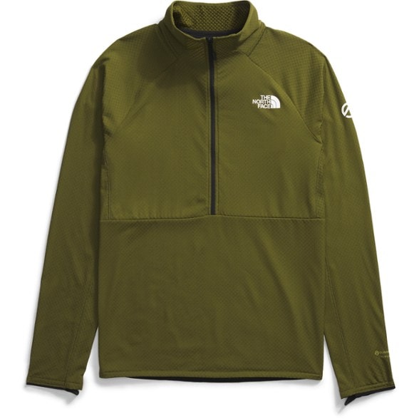 Men's Summit Series half-zip pullover showcasing the low-pile fabric from the front view.