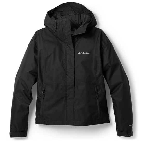 TrailBlazer II Women's Waterproof Hiking Jacket in vibrant color, displayed in a natural outdoor setting.