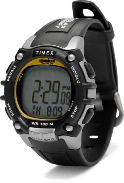 Timex Ironman 100-Lap watch front view showing oversized display.