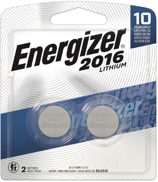 Energizer CR2016 battery pack displayed on a table, ideal for watches and gadgets