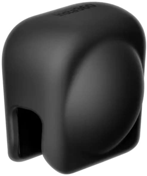 Insta360 X3 lens cap showcasing its lightweight design and fit.