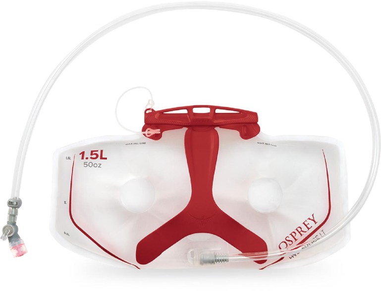 Osprey Lumbar Hydration Reservoir with ergonomic handle, perfect for biking.