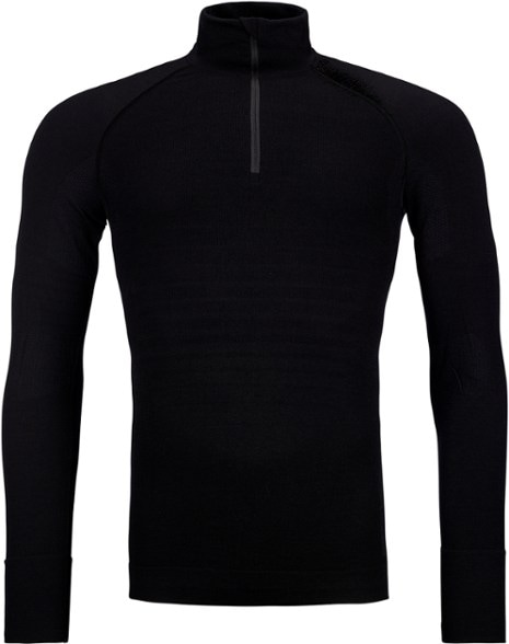 Men's 230 merino wool zip-neck base layer top showing front view with a gradient color design.