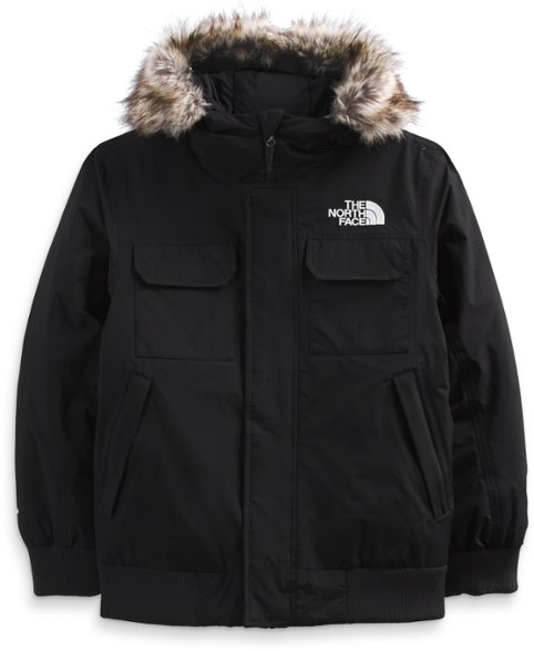 North Face Men's McMurdo Down Bomber Jacket front view, showcasing its stylish design and functionality.