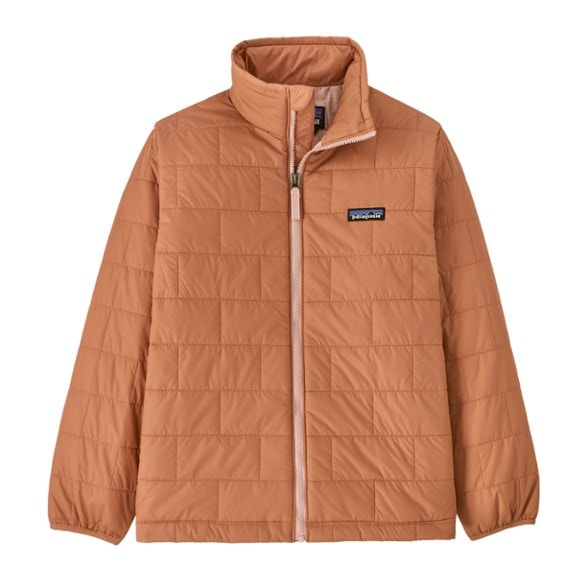 Patagonia kids insulated jacket showcasing its lightweight design and vibrant color outdoors